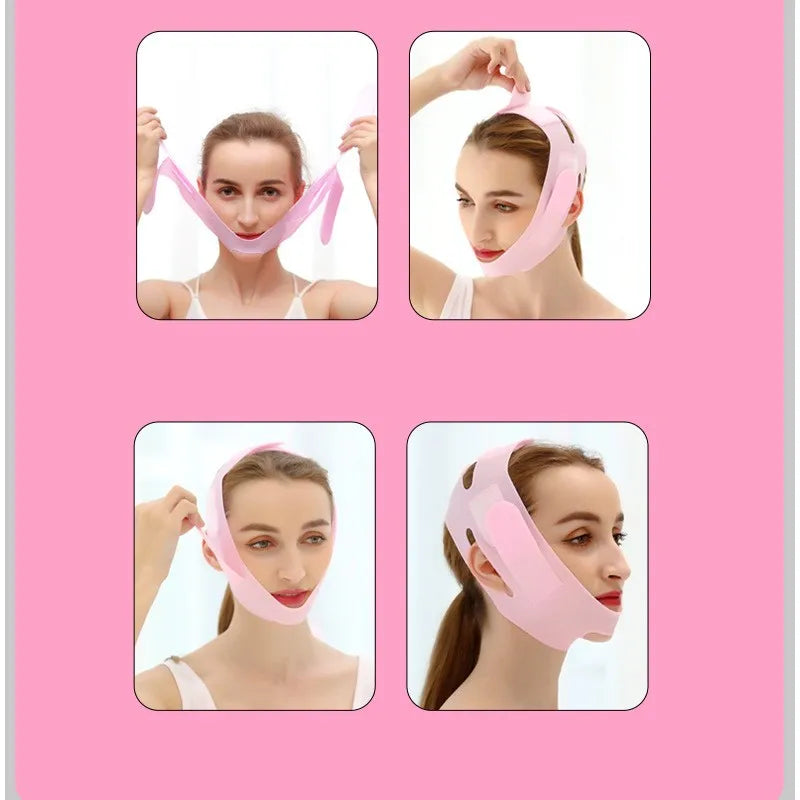 Masque facial en Silicone Nano en forme de V, Bandage pour réduire le Double menton, joue, cou, amincissant, Anti-rides