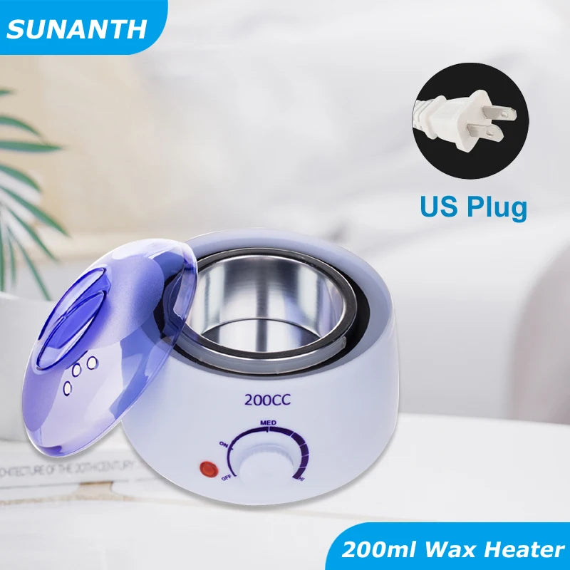 Wax Machine Kit for Hair Removal Waxing Heater and Beans Kit Depilatory Epilator Wax-melt Pot Paraffin Warmer Heating Machine